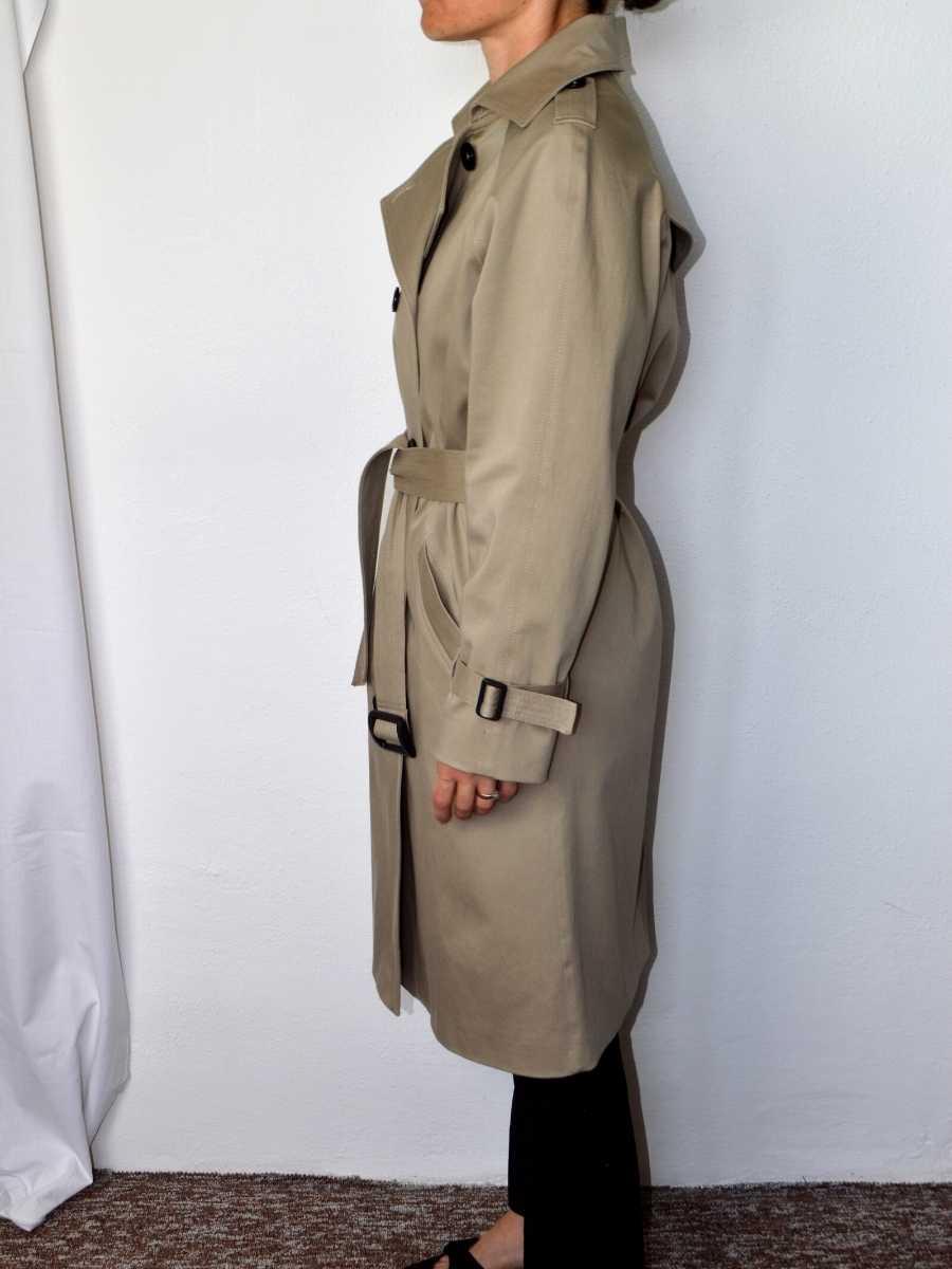 Cotton gabardine trench coat