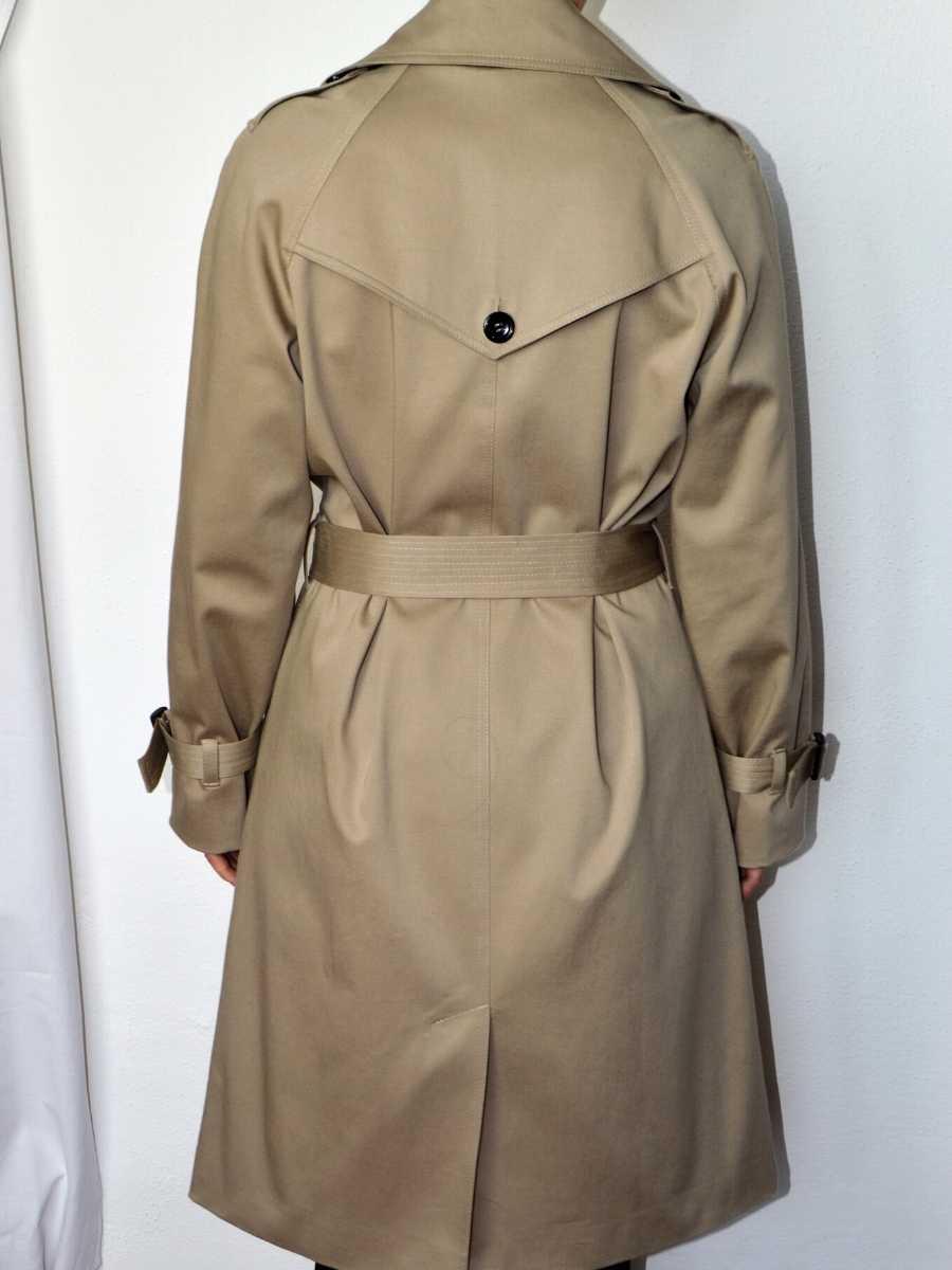 Cotton gabardine trench coat