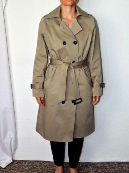 Cotton gabardine trench coat