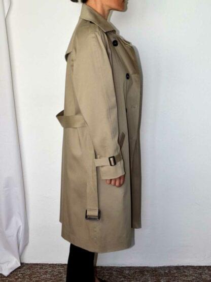 Cotton gabardine trench coat