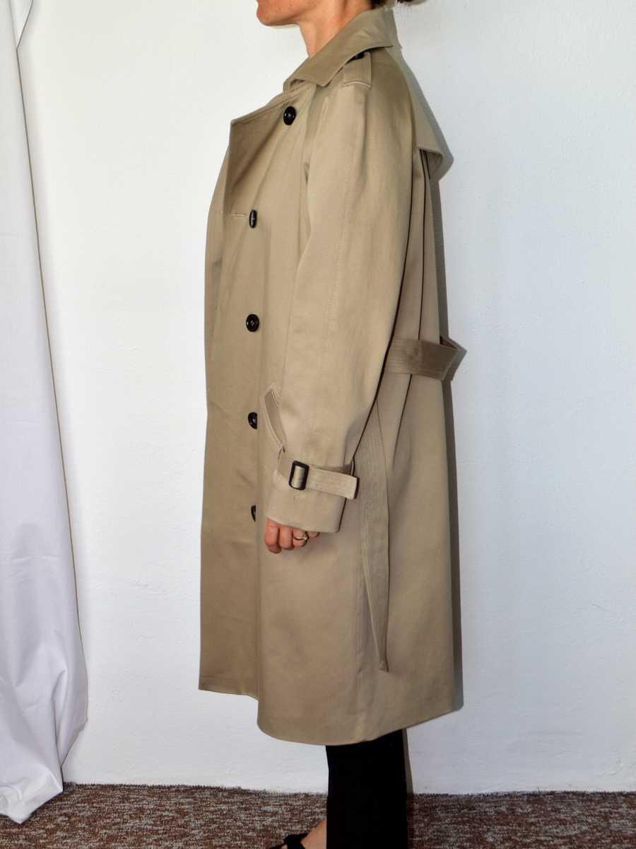 Cotton gabardine trench coat
