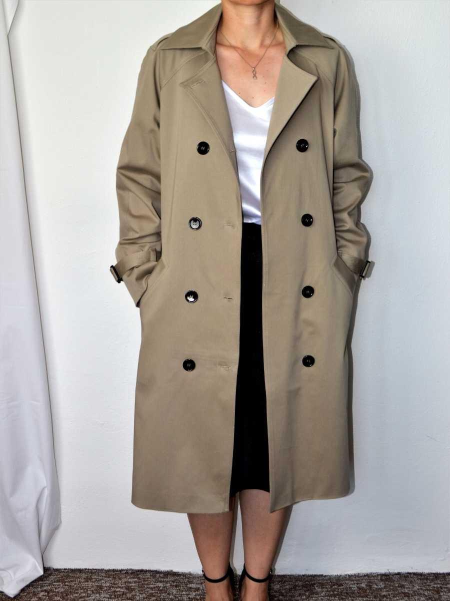 Cotton gabardine trench coat
